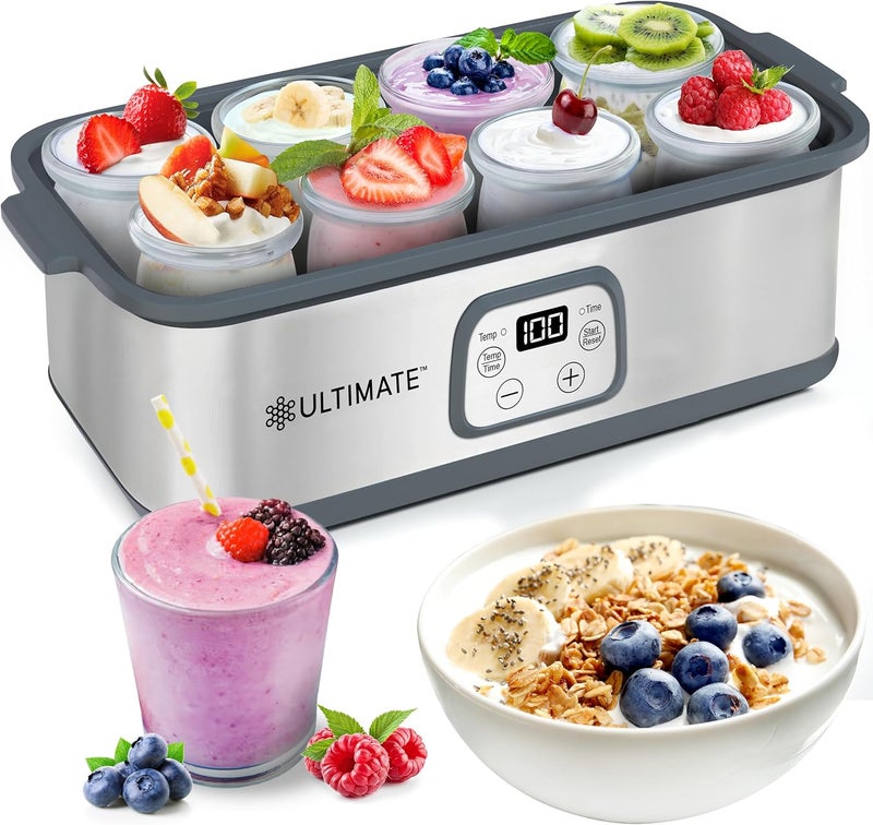 Ultimate Probiotic Yogurt Maker with Adjustable Temperature & Time Control - Make Trillions of Live Probiotics & Get Better Gut Health - LIFETIME WARRANTY - Wellness Gifts for Men & Women - Image 1